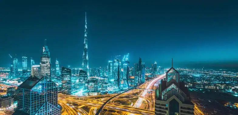 Dubai City View at Night